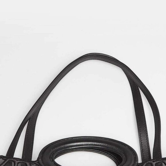 Valentino Black Mesh Fabric Le Troisieme Tote Bag - Picture 5 of 10